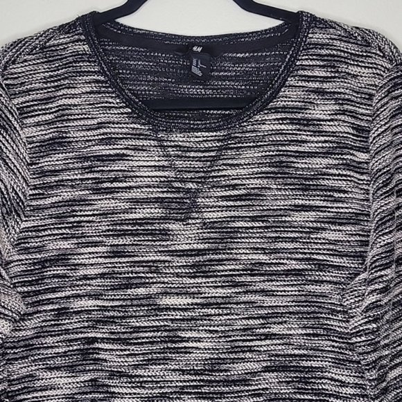 H&M Marled Relaxed 3/4 Sleeve Sweater, Size M - Picture 2 of 10